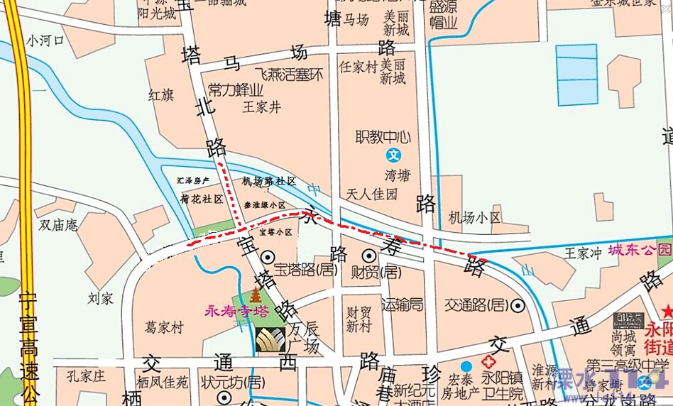 溧水经济开发区与永阳街道部分区域界线划分情况